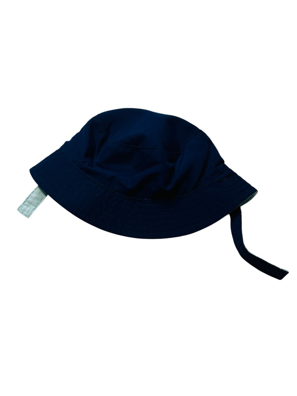 Kids Navy Sun Bucket Hat with Chin Strap